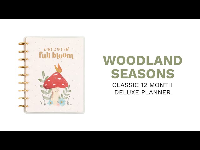 Happy Planner 12 Month 2024 Woodland Seasons Classic Vertical Planner