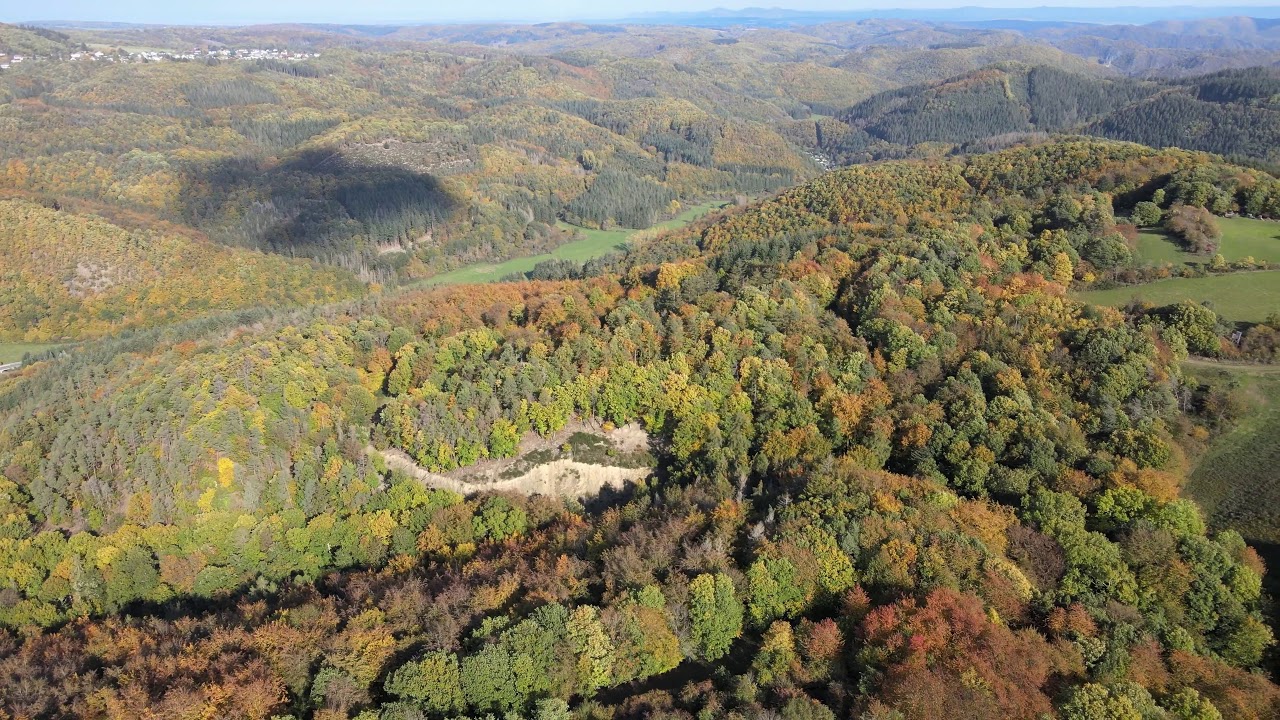 Herbstfarben in den Wäldern der Eifel (Aerial Drone Video, DJI Mavic Air 2, 4K)