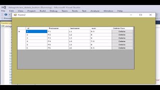 c# tutorial for beginners: Delete row from datagridview and sql server database at once in C#