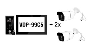 WIDEODOMOFON WiFi "EURA" VDP-99C5 - czarny, dotykowy ekran LCD 10'', AHD, pamięć obrazów, kamera Full HD 2.0 Mpx, video