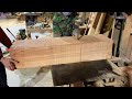 Great Skills Use Giant Woodworking Machine, Build An Extremely Large Carved Table with Strong Joints