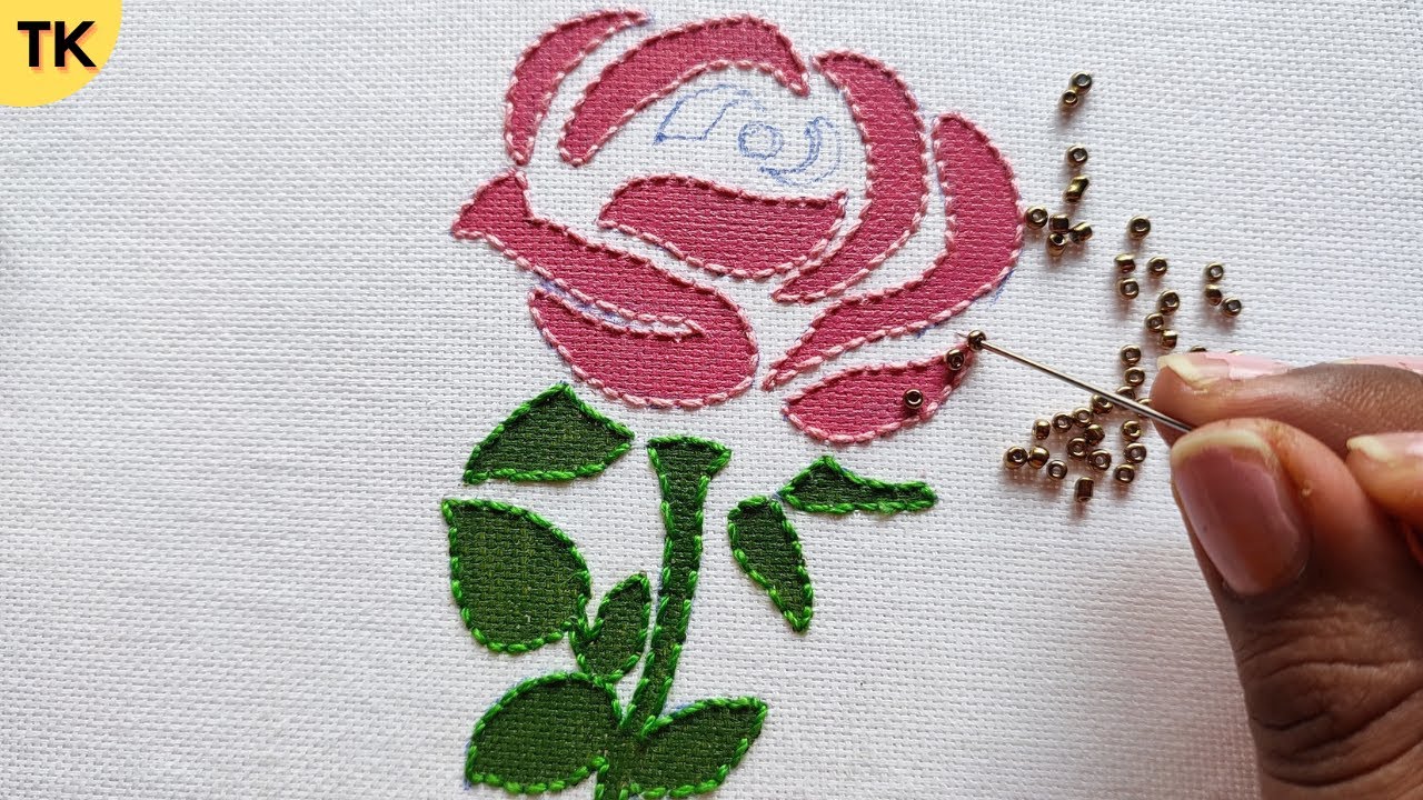 Latest Hand embroidery 🌹👌 Amazing Rose flower embroidery designs