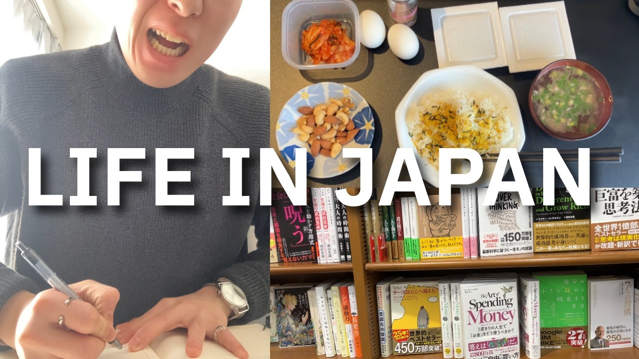 [Vlog] Daily Life in Japan🇯🇵 Café, Bookstore & Gym, Japanese-style Food and Study Time