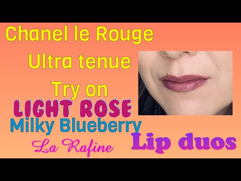 Chanel Le Rouge Ultra tenue lip duo swatches. Light rose, La