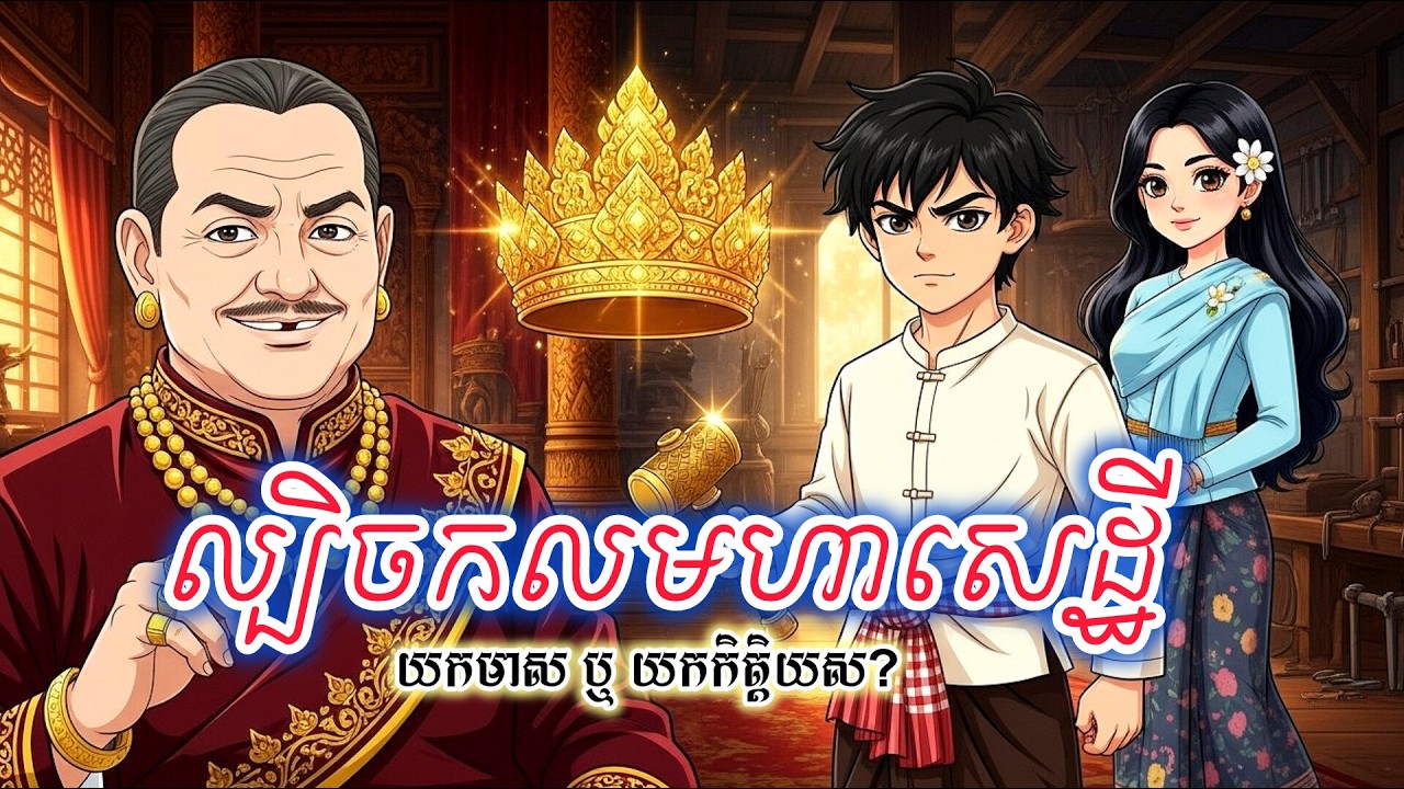 តើយកមាស ឬ យកកិត្តិយស? ល្បិចកលមហាសេដ្ឋីលោភលន់ និងជាងទង | រឿងនិទានខ្មែរ ២០២៦