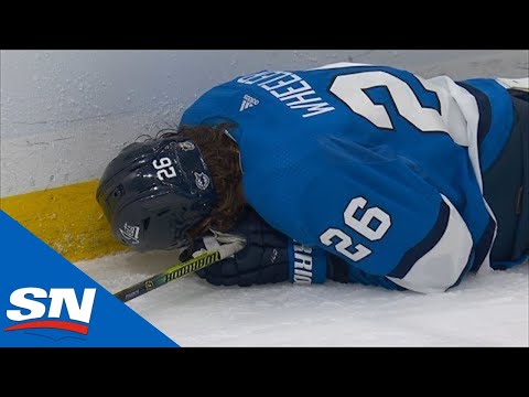 Jonathan Toews Clips Blake Wheeler In The Head With High Hit