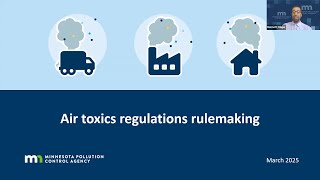 Air toxics regulations rulemaking information session - March 2025