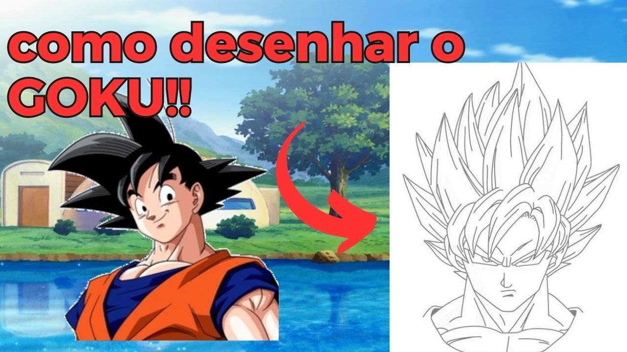 como desenhar o goku (asmr how to draw goku) - YouTube
