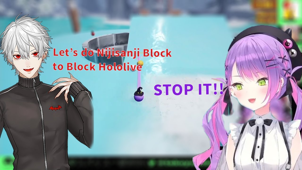 Kuzuha and Ibrahim do NIJISANJI BLOCK to Towa in Golf It Crazy Raccoon Cup!!!