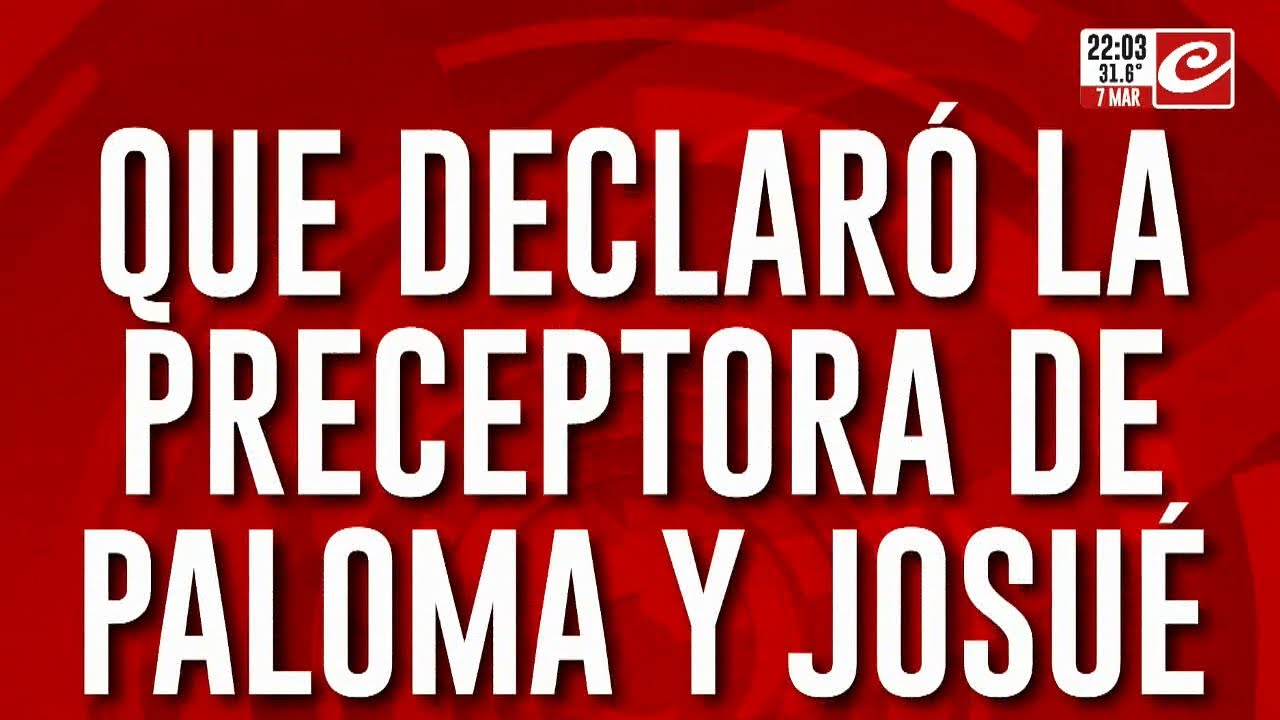 Declaro la preceptora de Paloma y Josué