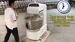 CS130 50KG Flour  Spiral Mixer ZBX Bakery Solution Testing For Chinese Baozi Shop Use