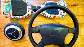 Parts for making a hoverboard steering wheel.