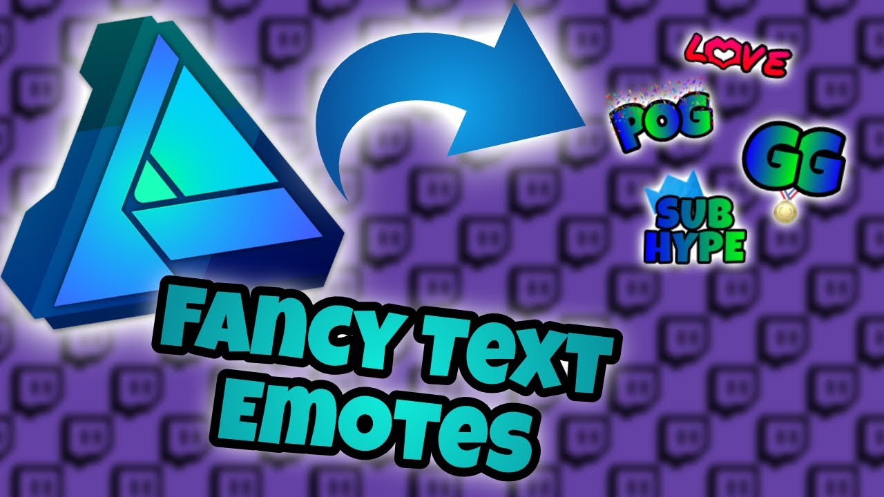 Text Sticker Affinity How to Create CUSTOM Text Emote In Affinity Designer - YouTube