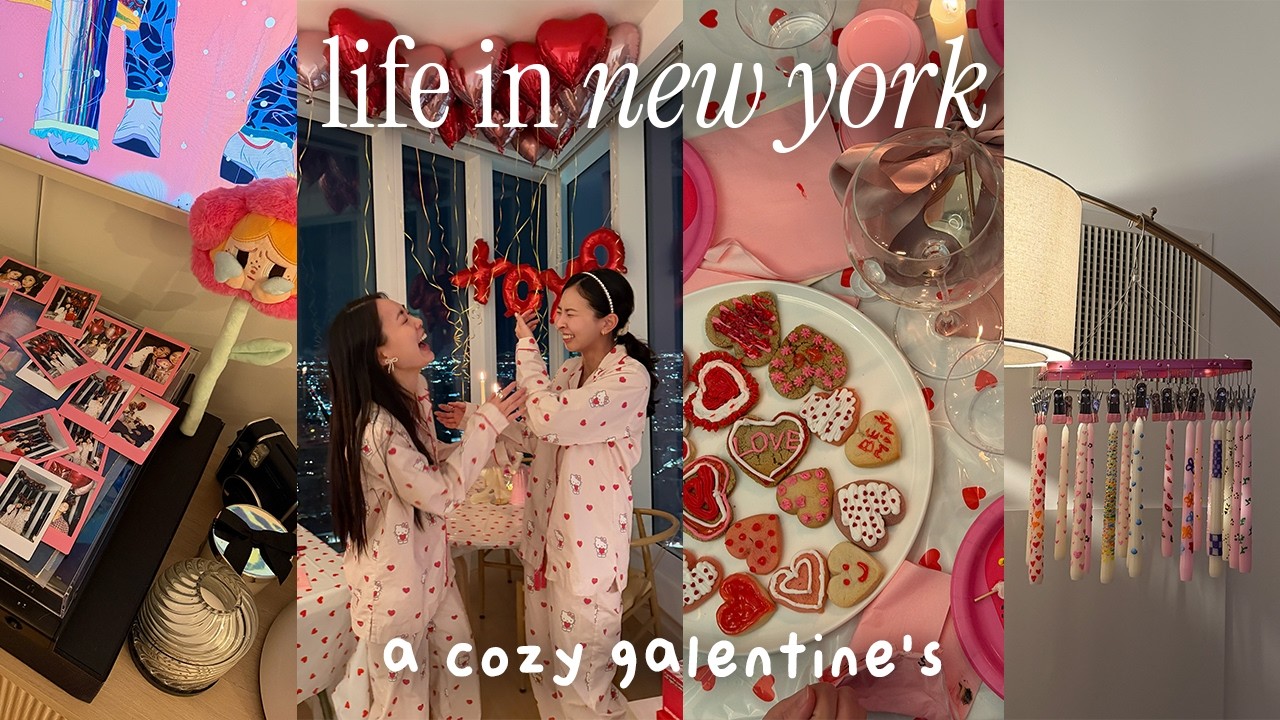 Видеоблог из Нью-Йорка 🌹 Вечеринка в честь Дня святого Валентина для подруг, дегустация конфет Ro...