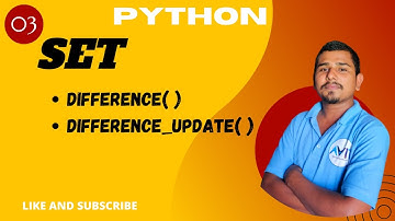 python set difference function | difference_update in hindi #pythonset #avitsupaul