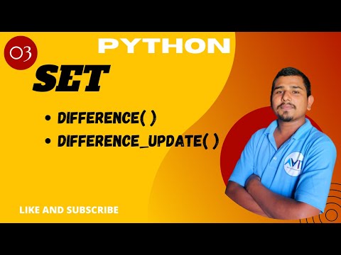 python set difference function | difference_update in hindi #pythonset #avitsupaul