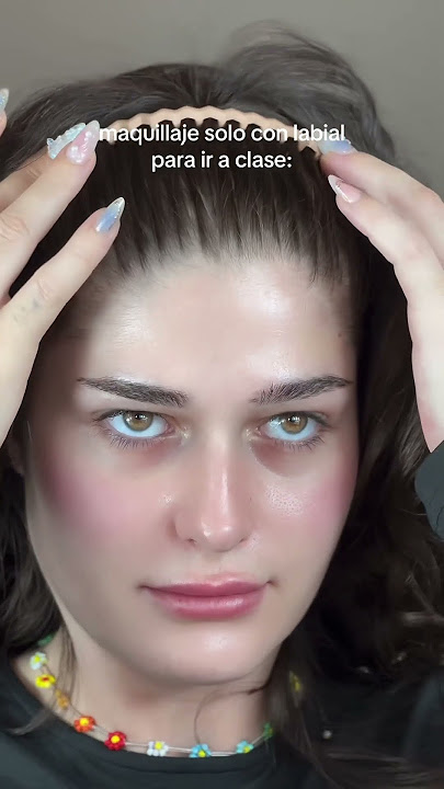 Maquillaje solo con labial 💄