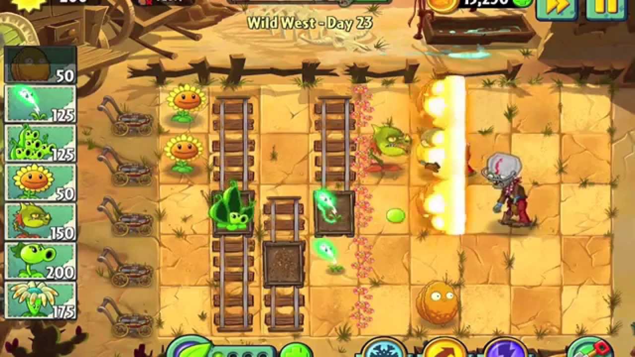 Plants Vs Zombies 2 Wild West Day 23 GamePlay Walkthrough (iOS) - YouTube