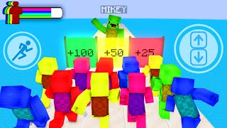 Mikey ARMY RUSH Game with JJ  Multicolor Clone Double Twin Challenge  Maizen Minecraft Animation