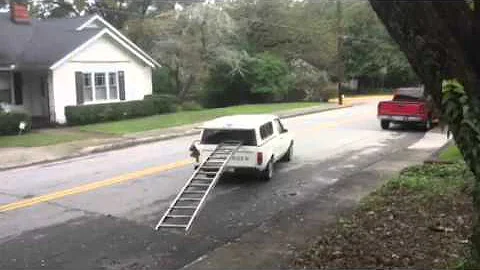 How not to move a ladder