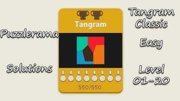 Puzzlerama Solutions - Tangram Classic Easy ( Level 01-20 )