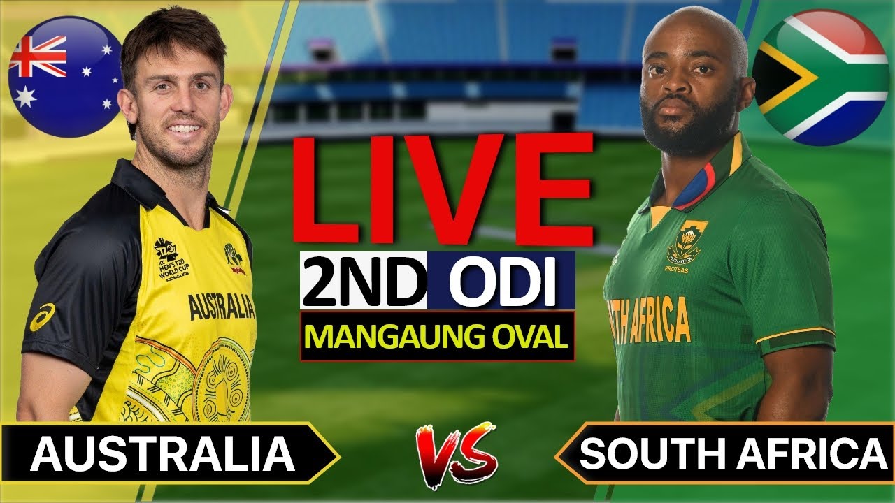 AUS vs SA 2nd ODI Live Scores and Commentary Australia vs South Africa Live AUS vs SA Live Match