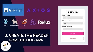3. Creating The Header For The Dog App #react #redux