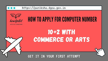 Part 2 (ii): How to apply for Computer Number DGCA India with Commerce or Arts or Humanities in 10+2