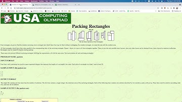 USACO Training Packing Rectangles