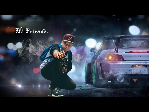 Photoshop Tutorial Effects (Background Changing ) || Boy & Car in Color Effects Photo Editing