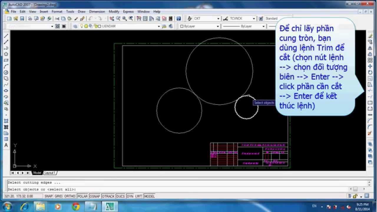 6 cách dùng lệnh vẽ cung tròn qua 3 điểm trong CAD chi tiết