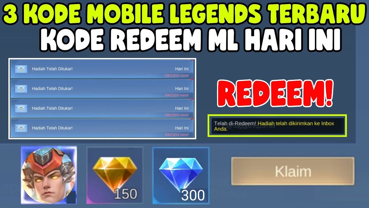 TERBARU! 3 KODE REDEEM ML TERBARU - KODE REDEEM MOBILE LEGENDS - KODE ...