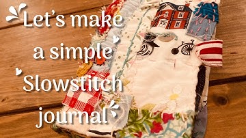 #Slowstitch fabric journal #howto make simple reuse fabric scraps ♻️ process video
