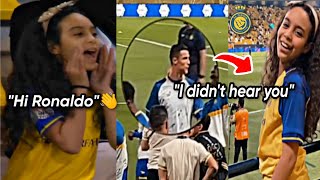 Cristiano Ronaldo Ignoring Viral Moroccon Girl At Alnassr Game🗣️😜😏|#cr7fans #alnassr#cr7fans#viral screenshot 3