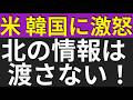 米国からもらった北朝鮮関連の機密情報を暴露したことで米韓対立激化。安保だけでなく外交・経済でも対立。