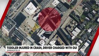 Toddler injured in early morning crash, driver charged with OUI