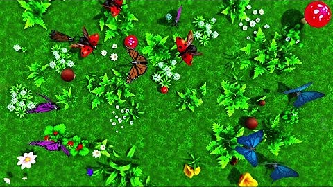 Interactive floor  Forest glade with butterflies