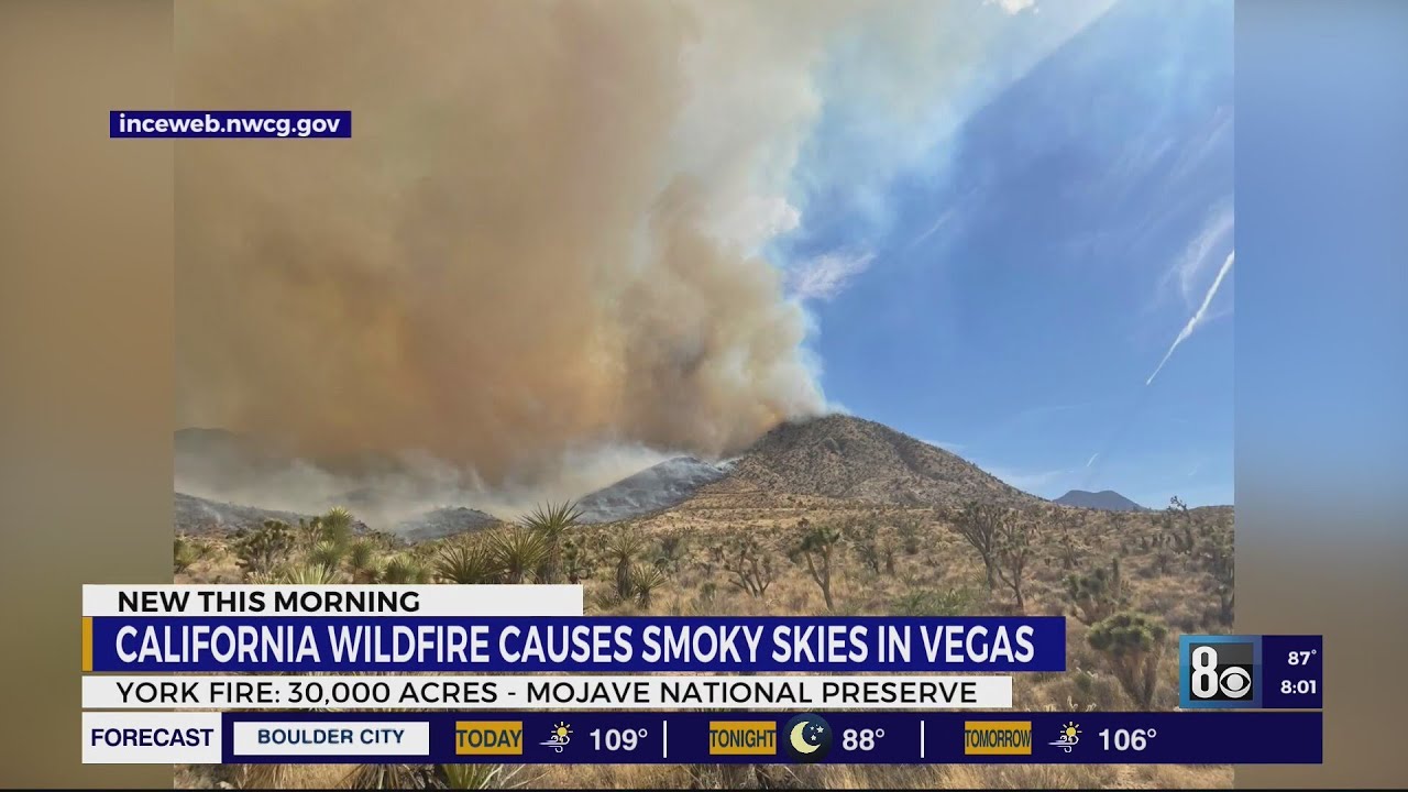 California wildfire causing smoky skies for Las Vegas valley YouTube