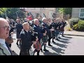 Funeral of john elliott of g1 reeds  start bagpipe massed band with many grade 1 players rip jock