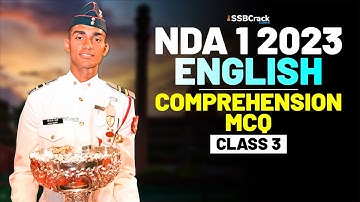 NDA 1 2023 Exam English 100 Days Crash Course - Comprehension - Class 3