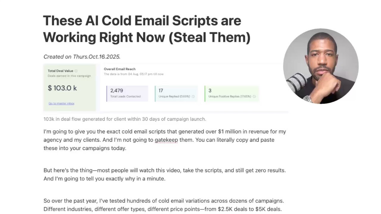 These AI Cold Email Scripts are Working Right Now (Steal Them) - YouTube