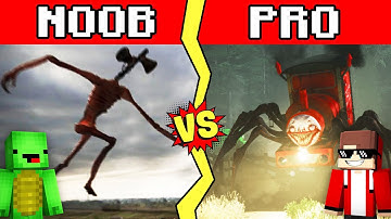 SIREN HEAD VS CHOO CHOO CHARLES Build Battle In Minecraft - NOOB VS PRO CHALLENGE - Maizen Parody
