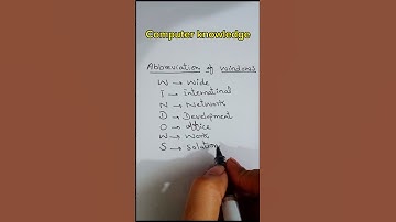 #computer | #computerscience | #abbreviation | #Computer knowledge | #Abbreviation of window