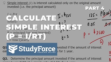 📚 How to calculate simple interest (Part 4; P = I/rt)