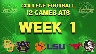 Week 1 College Football Pick Em Show - 12 Games Against the Spread - Bets Utopia LIVE - 2026 screenshot 2