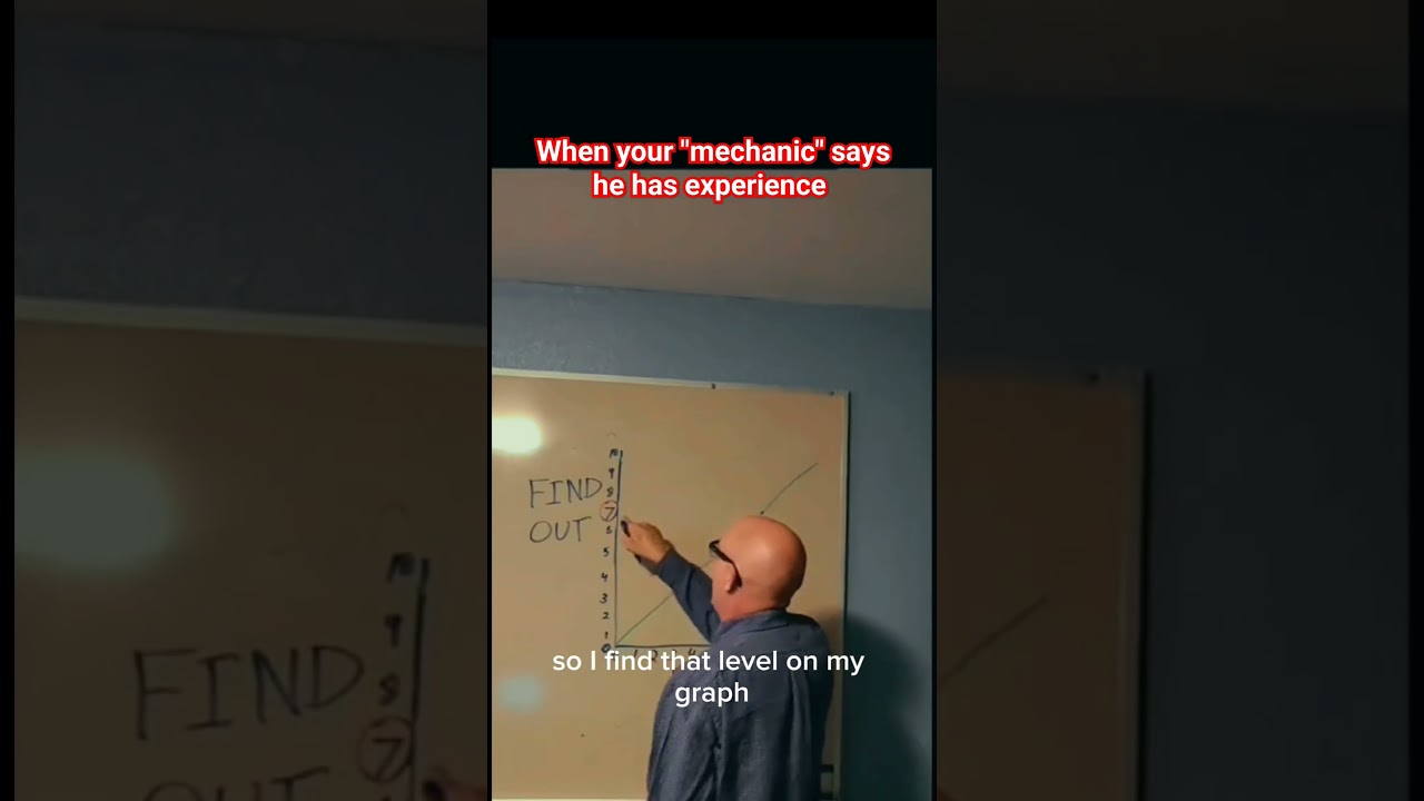 When your auto mechanic says he has experience working on cars. 