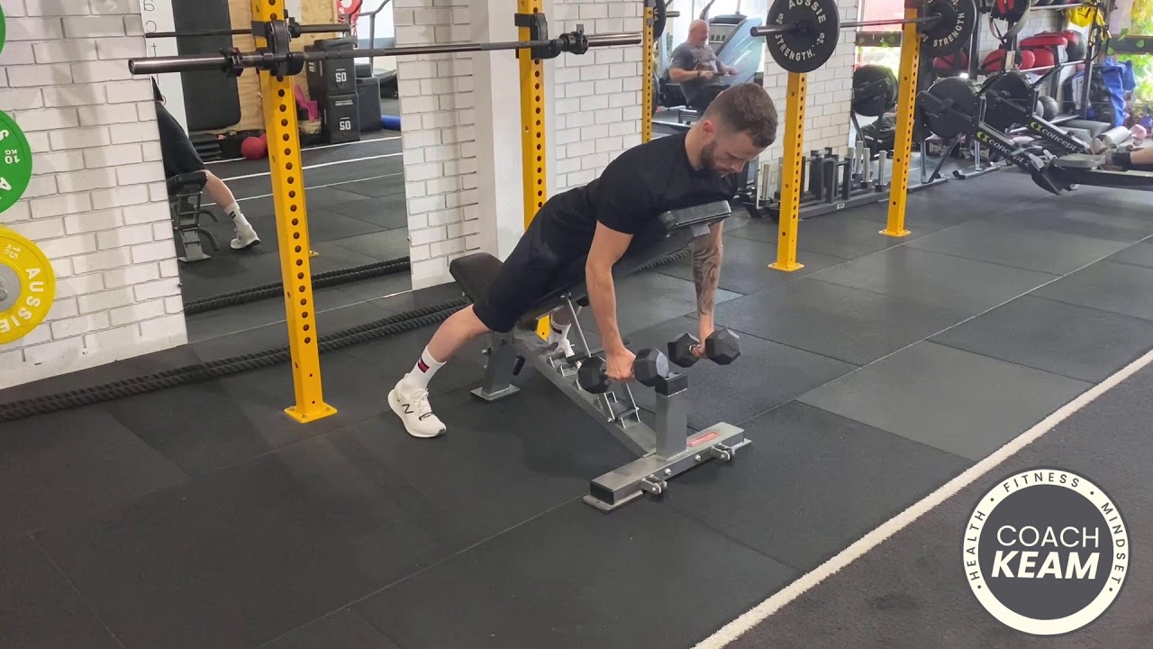 45 Degree Prone Dumbbell Row - YouTube