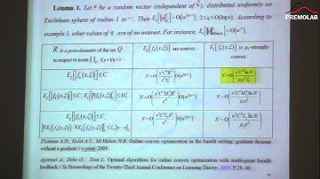 A.Gasnikov/E.Krymova: Stochastic online gradient-free methods with inexact oracle... Feb 27, 2015