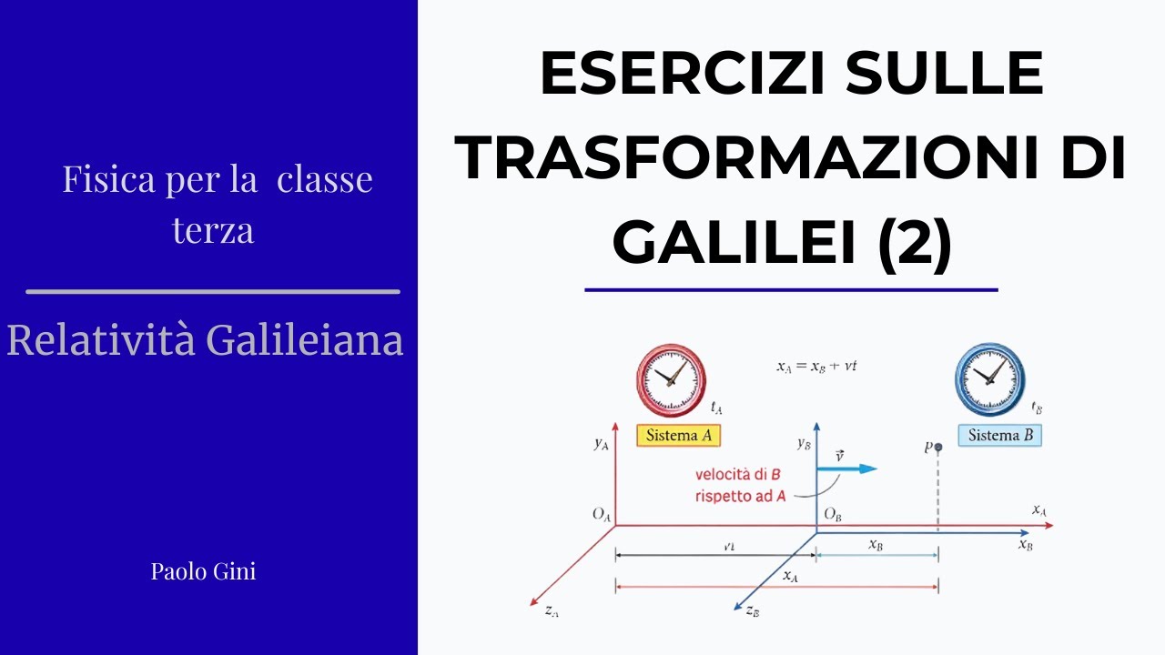 3 - Relatività galileiana 3: Secondo problema sulle trasformazioni di Galilei