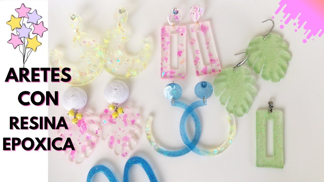 🤩 EPOXI RESIN 🤩 / COMO HACER ARETES CON RESINA EPOXICA MUY FACIL CON MOLDES DE SILICON DE @COBEADS